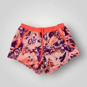 Under Armour Shorts Womens Large Multicolor Floral‎ HeatGear Running 1372756